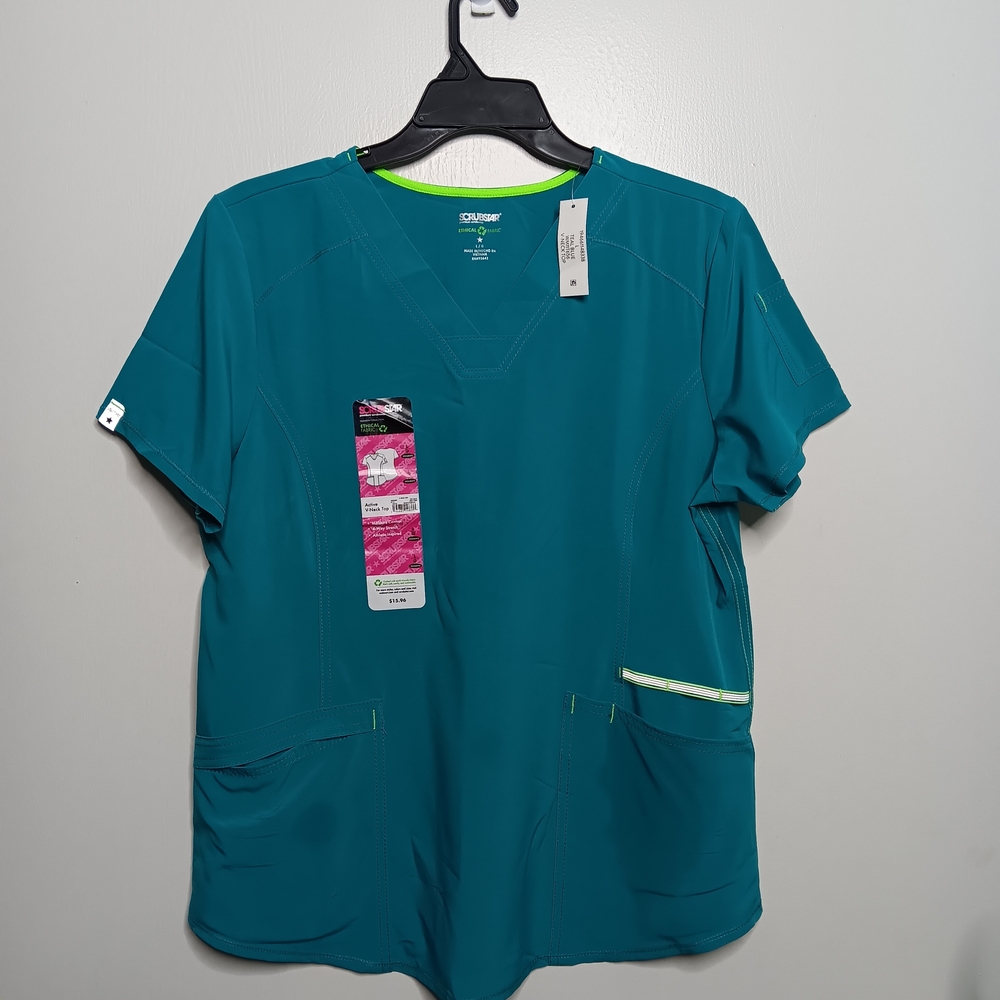Scrubstar Women's Teal V-Neck Scrub Top